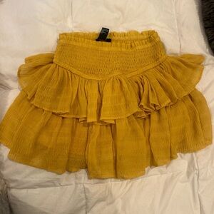 yellow forever 21 skirt